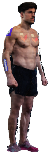 Athlete photographed in the supplied campaign reference